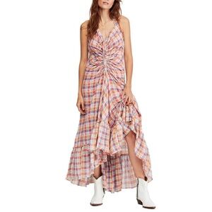Free People Rainbow Dreams Maxi Dress Pastel Rainbow Combo (Size 0)